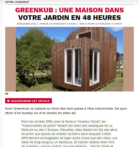 article de Capital sur Greenkub