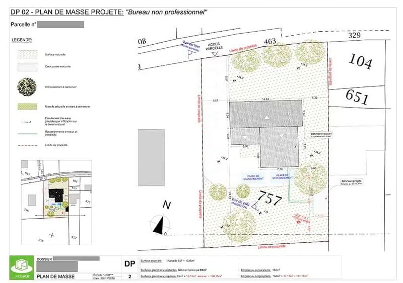 DP02 Plan de masse projeté
