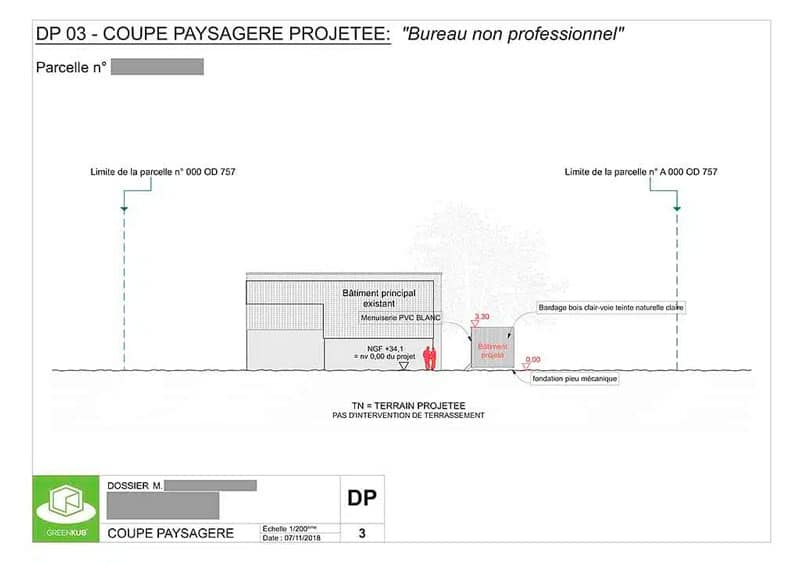 DP03 Coupe paysagère projetée