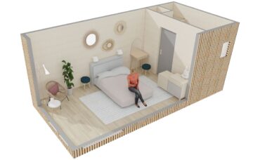 Aménagement d'une chambre d'amis pour deux personnes