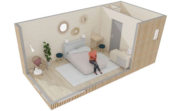 Aménagement d'une chambre d'amis pour deux personnes