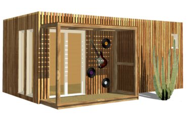 Studio de musique de jardin en bois Greenkub