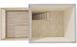Etage d'un studio en bois pour terrain nu Greenkub
