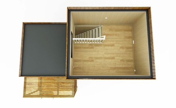 Etage vide d'un studio de 30m2