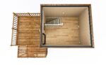 Étage d'un studio de 30m2 vide