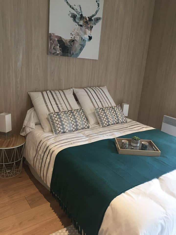 studio jardin chambre lit