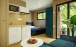 Intérieur avec une chambre d'un studio de 20m2