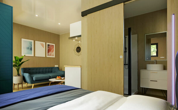 Chambre d'un studio de jardin de 20m2