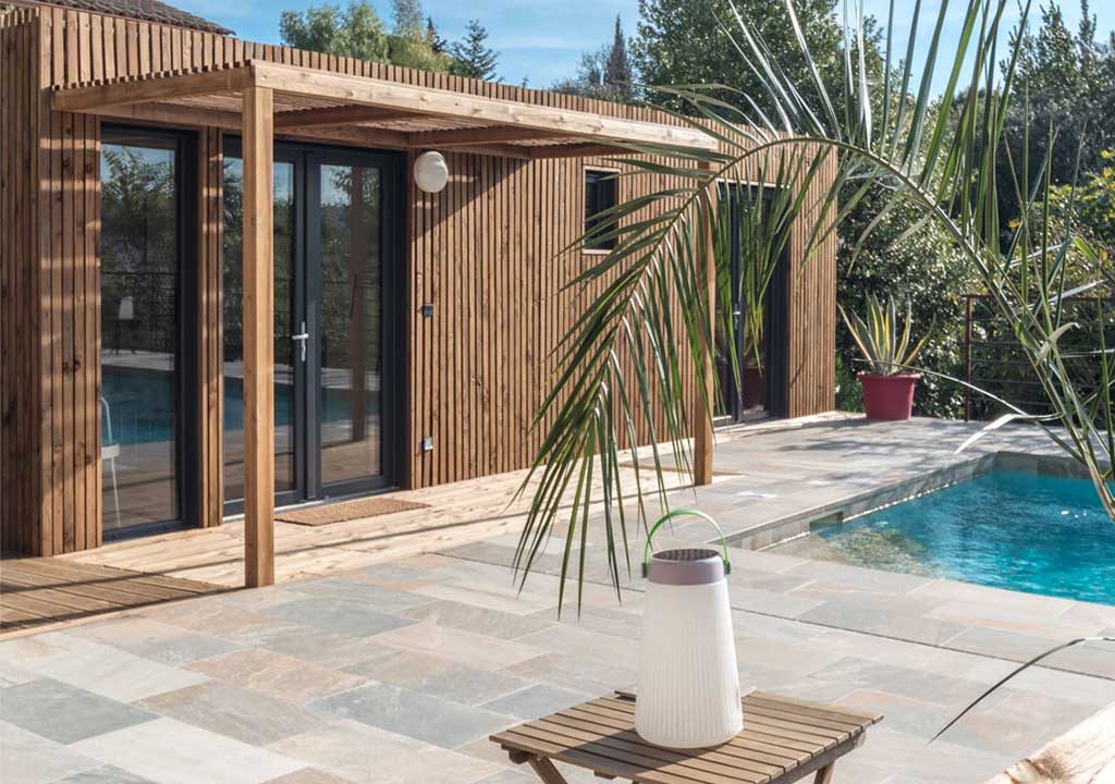 Pool house bois Greenkub