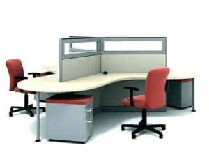 Bureau d'angle d'open space