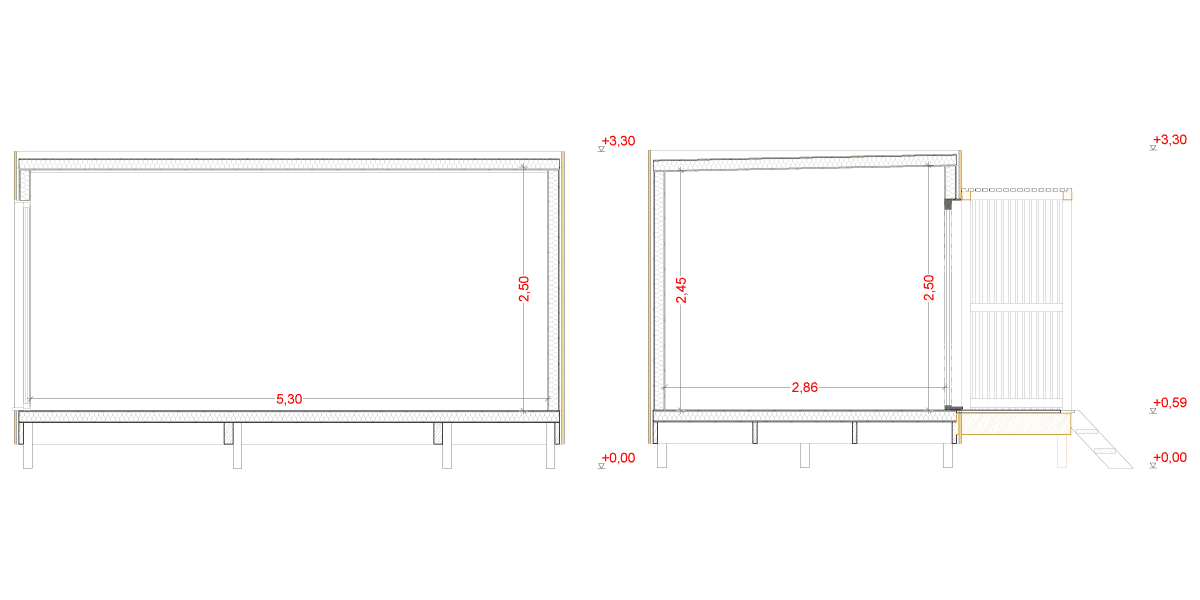studio-GK15-coupes-interieures Coupes intérieures d'un studio de 15m2