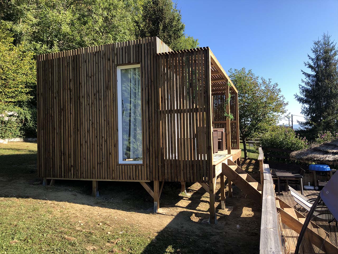 Pool house bois piscine isère Greenkub