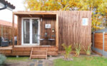 Studio de jardin Greenkub de 15 mètres carrés finition Plus : terrasse et pergola