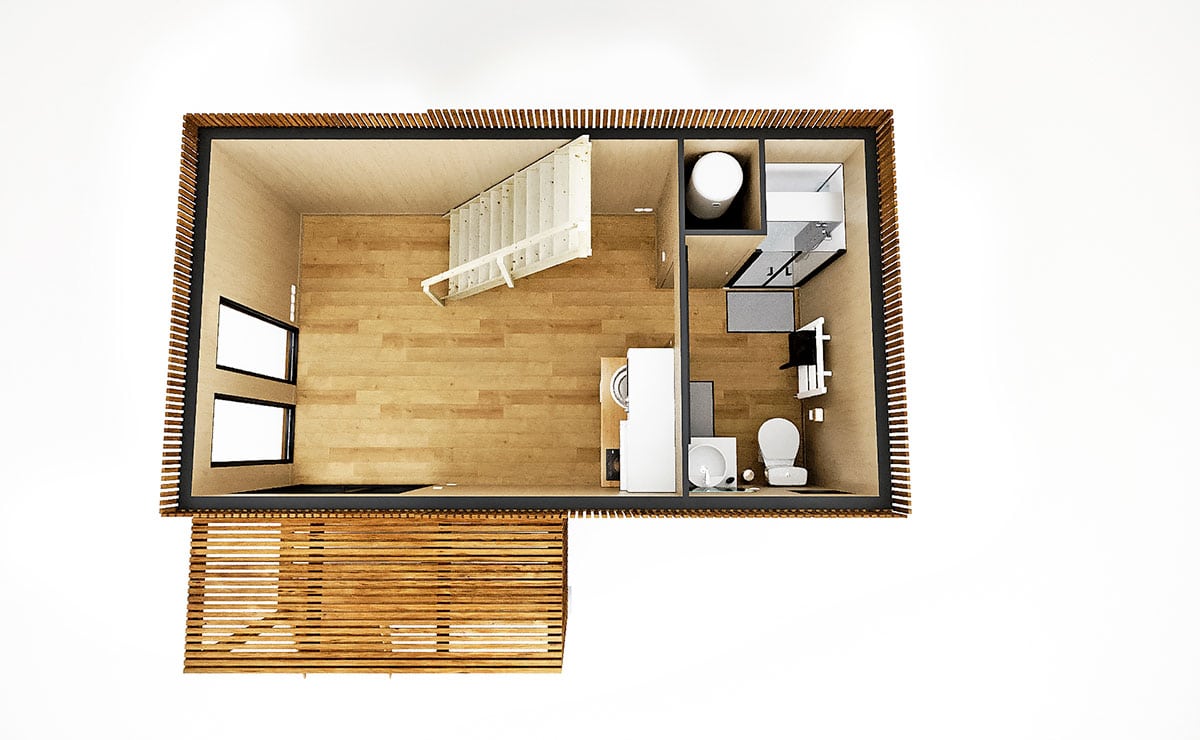 interieur-studio-gk25T-rdc-vide Intérieur vide d'un studio de 25m2 avec tropézienne