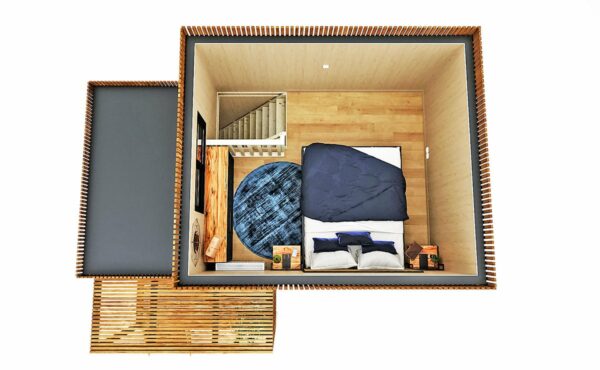 Aménagement chambre d'un studio de jardin