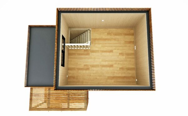 Chambre vide d'un studio