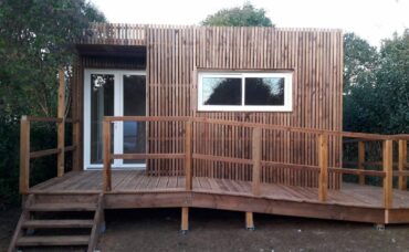 Rampe d'accès PMR sur un Lodge Greenkub