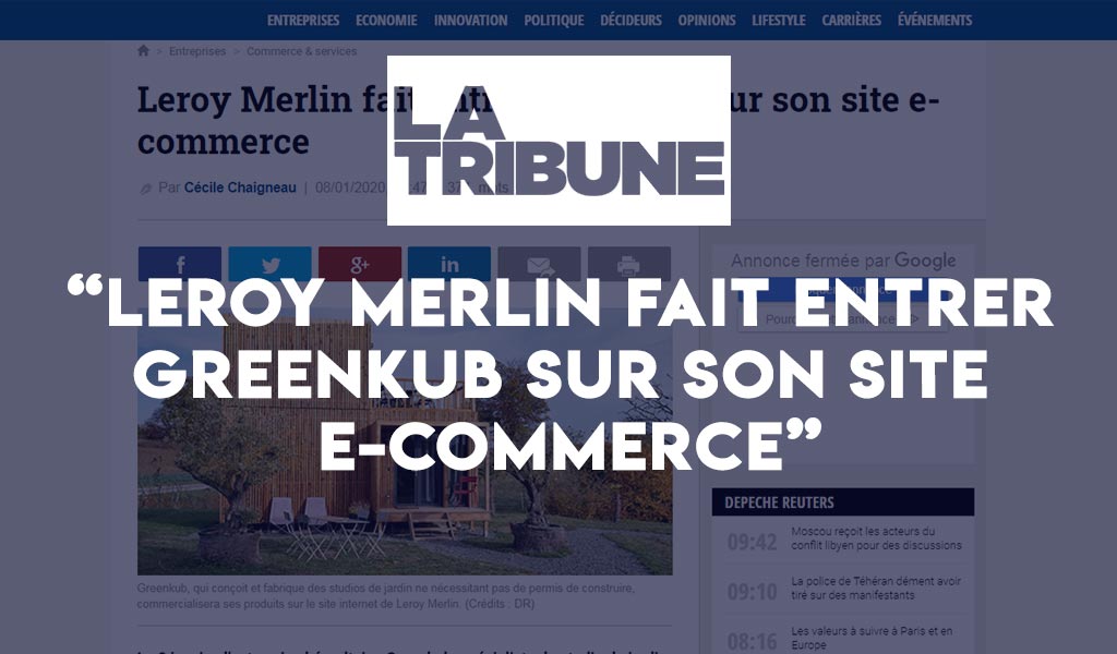 Presse La Tribune sur Greenkub