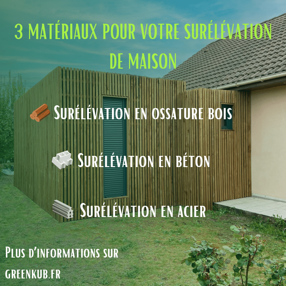 Les 3 matériaux pour une surélévation de maison