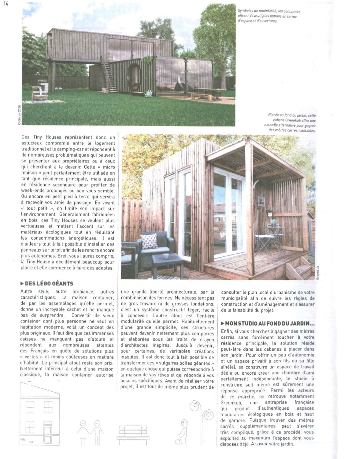 Article de presse Habitat sur Greenkub