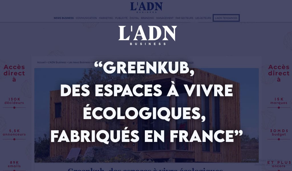 Article de presse l'ADM sur le studio Greenkub