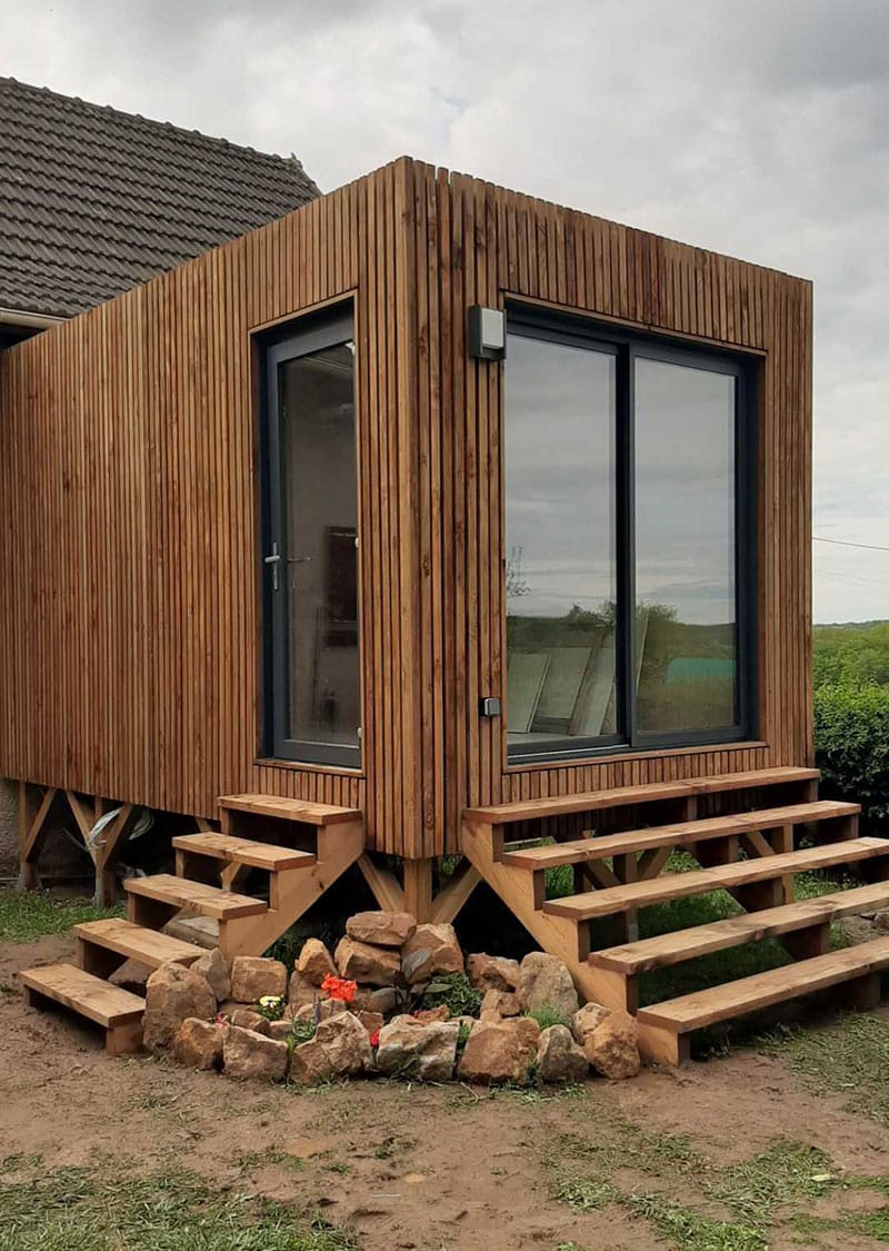 Extension de maison en bois de 15m2 dans le 71