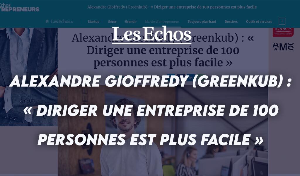 Article presse Les Echos sur Greenkub