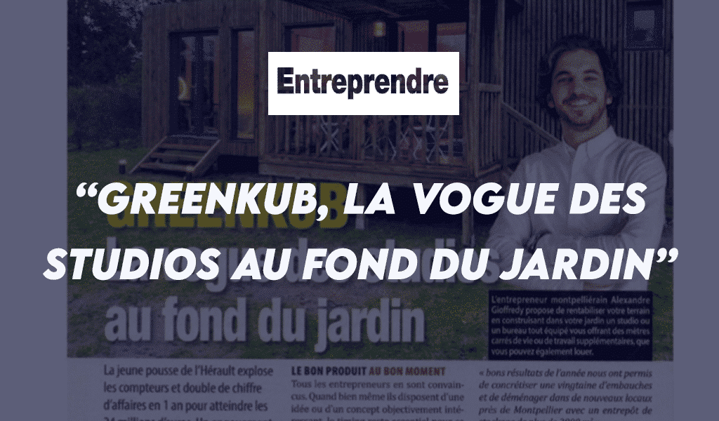 Article de presse Entreprendre studio de jardin