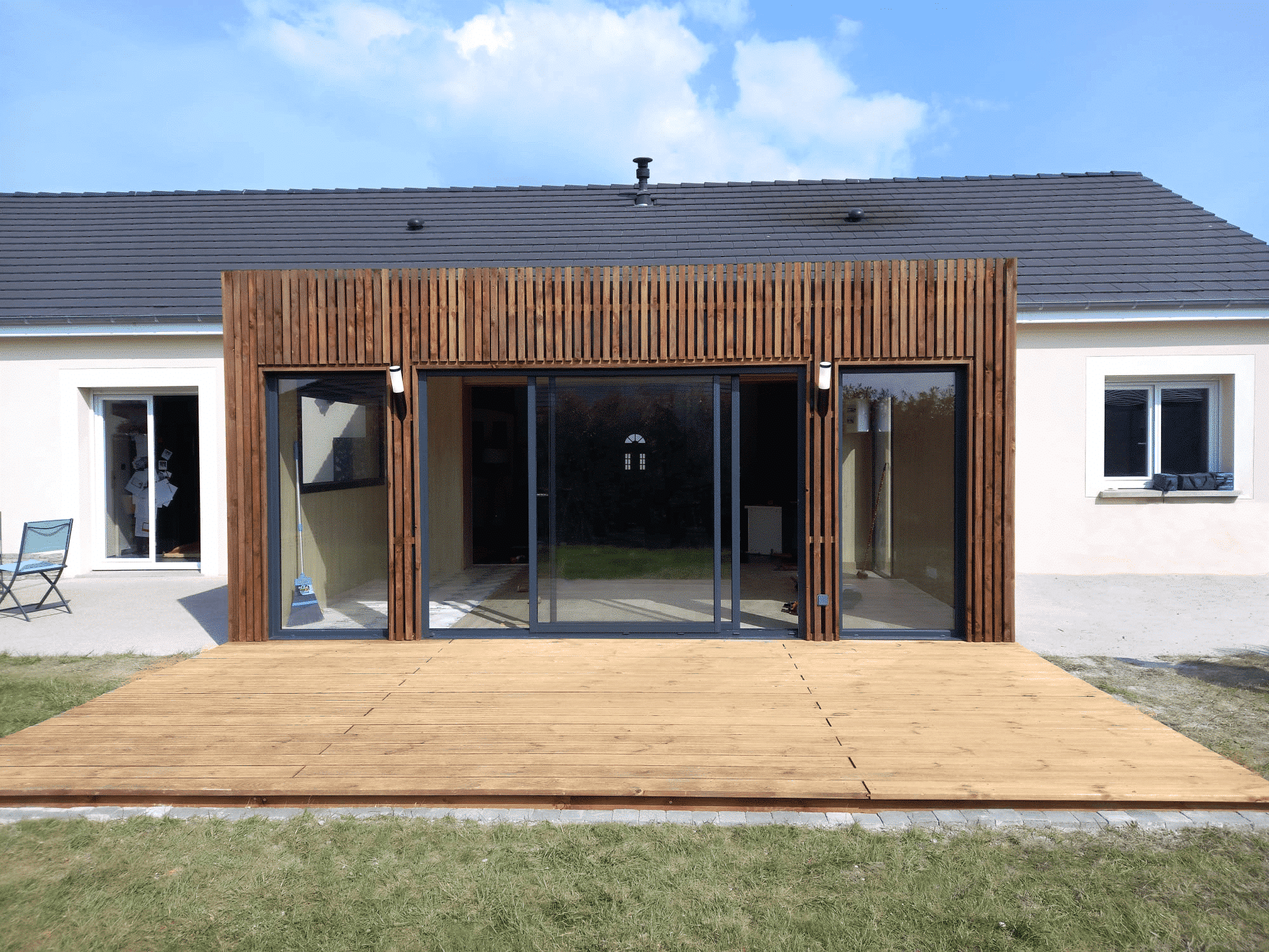 Extension de maison de face