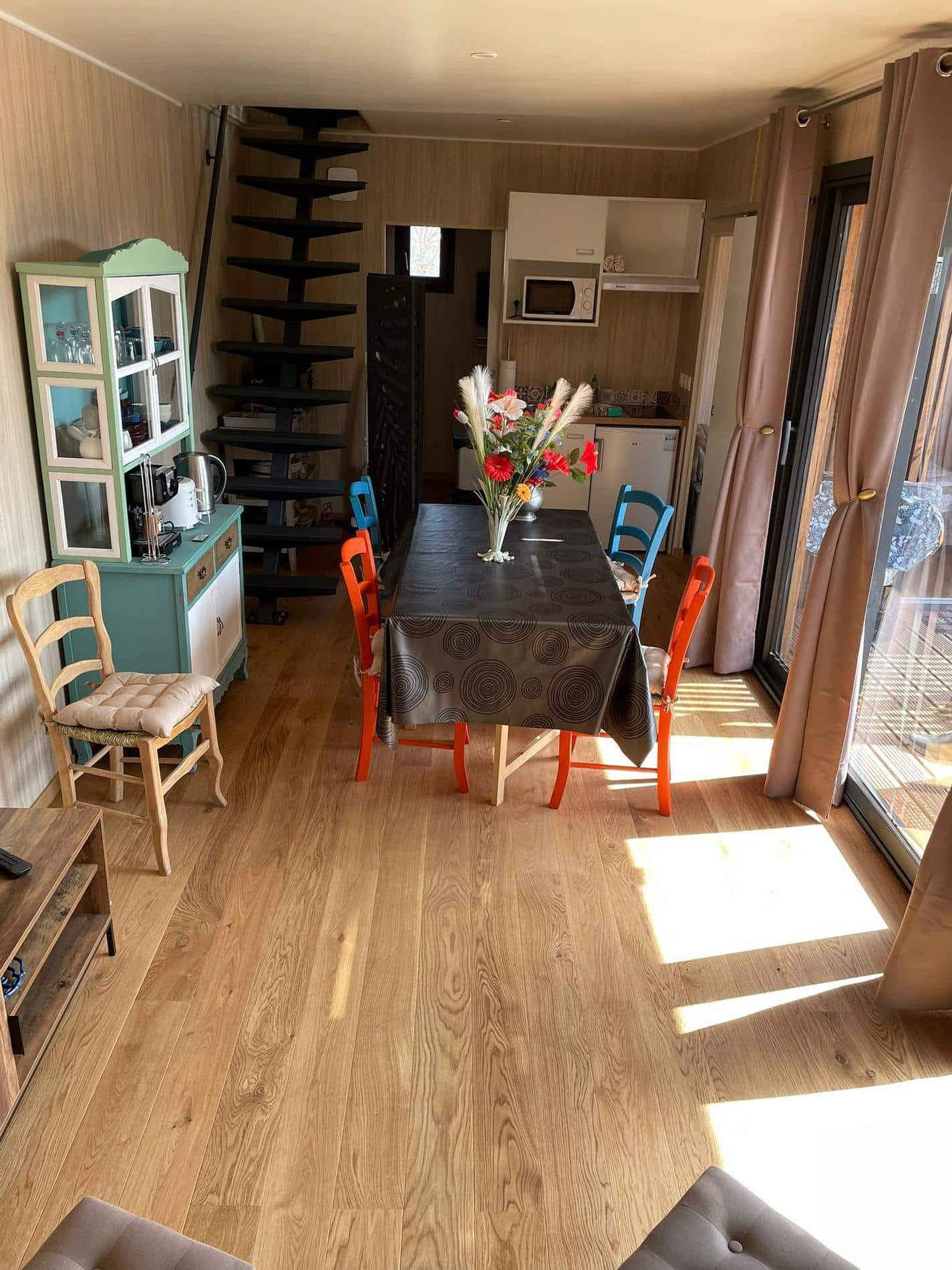 Salon d'une chambre d'hôte aménagé