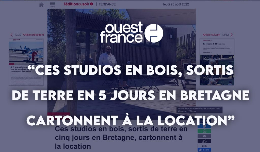 Article de presse Ouest France sur le studio en bois Greenkub