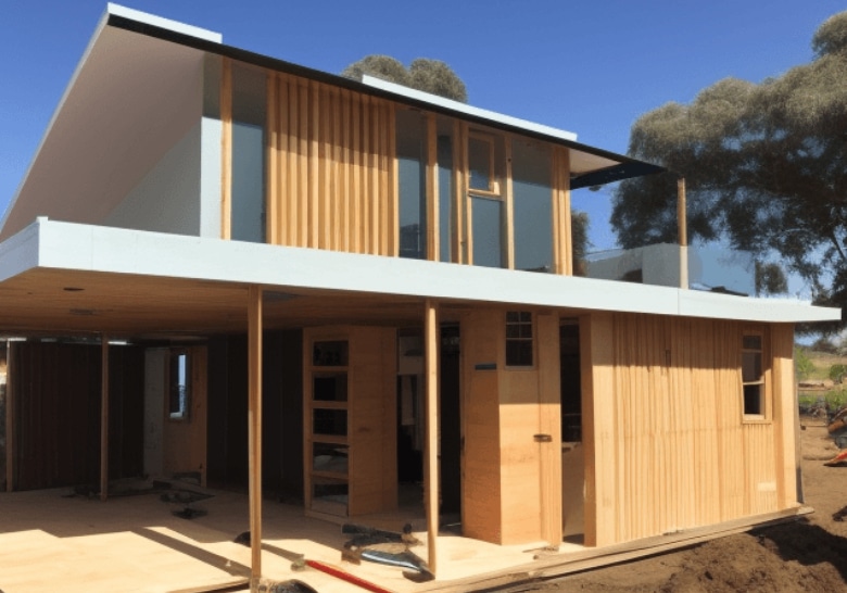 Maison en kit en construction