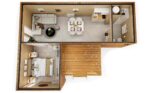 Aménagement intérieur d'un studio de jardin de 35m2