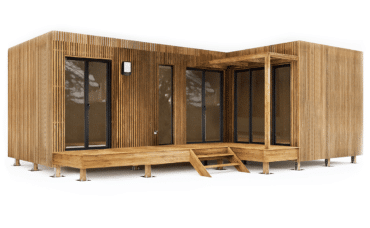 Studio de jardin en L de 40m2