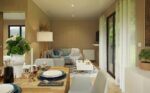 Salon d'une maison cube de 40m2