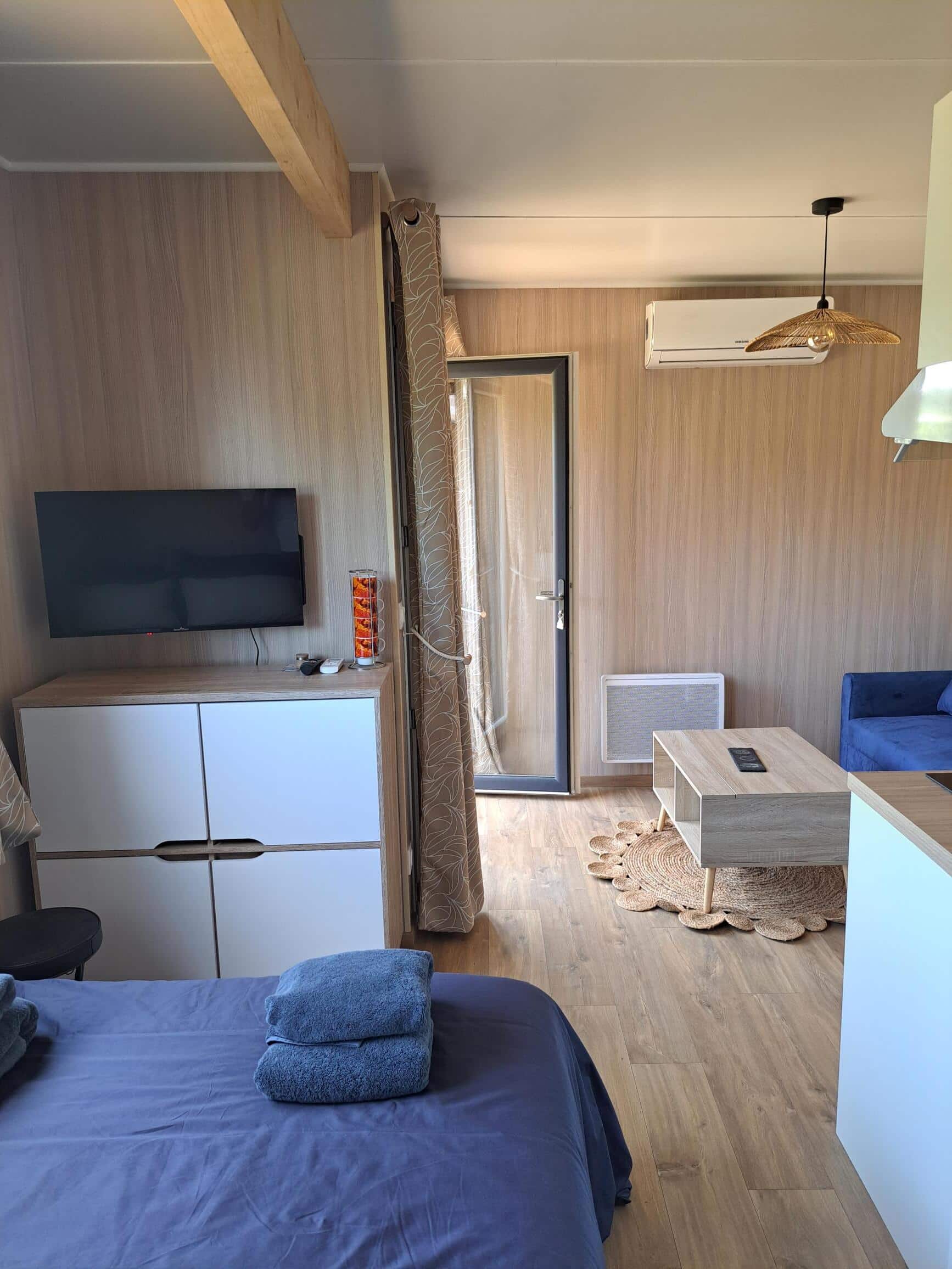 Pièce de vie d'un studio de 20m2