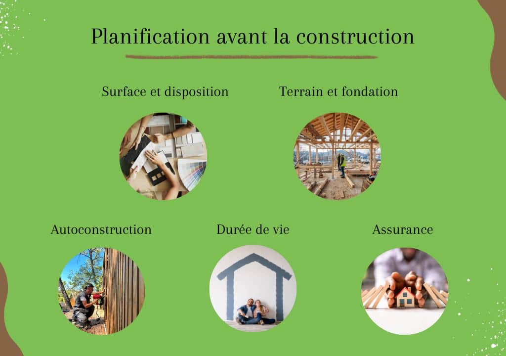 Planification avant la construction d'une maison en bois