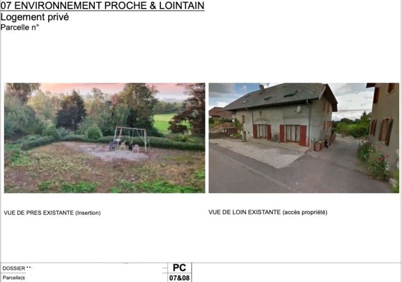 Environnement proche et lointain d'un permis de construire