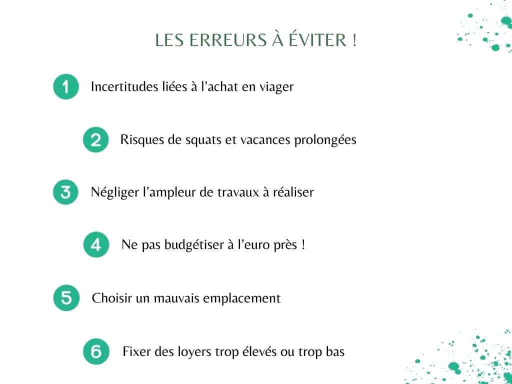 Les erreurs à éviter concernant le rendement locatif