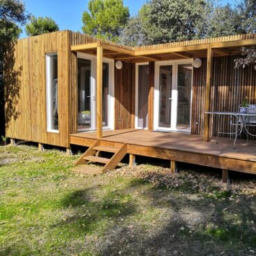 studio de jardin greenkub en L