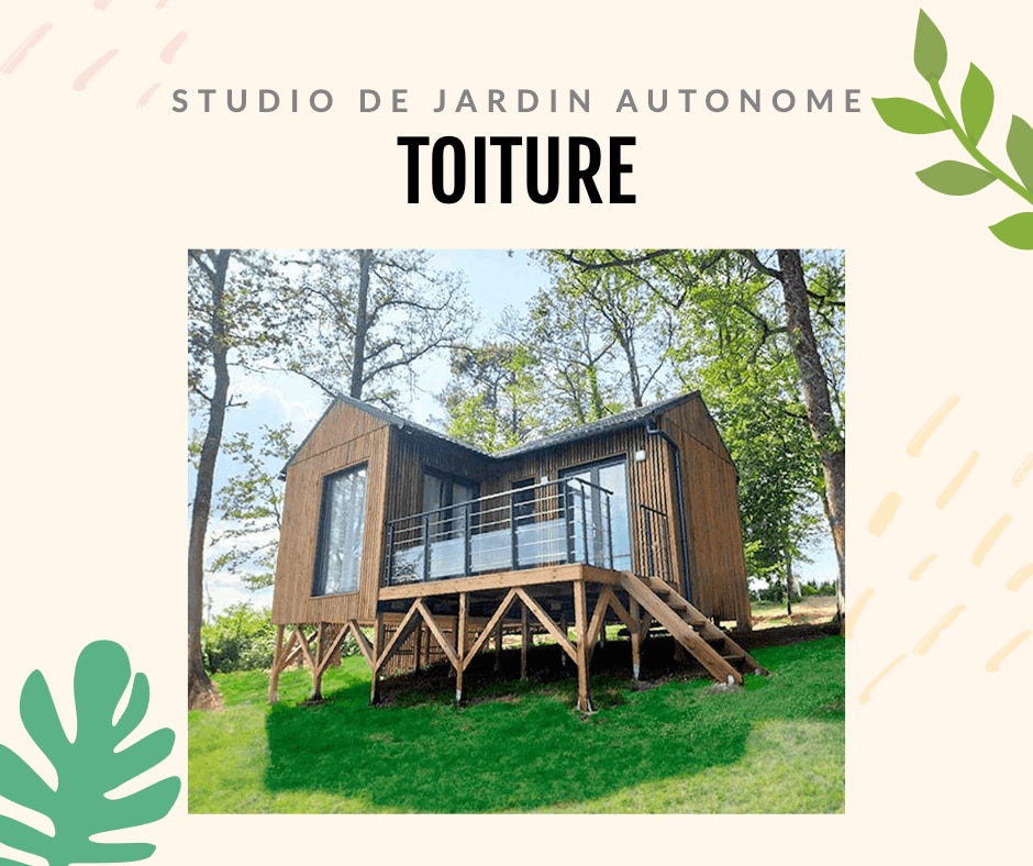 toiture du studio de jardin autonome