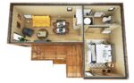 Aménagement intérieur d'un studio de jardin de 30m2 de plain-pied