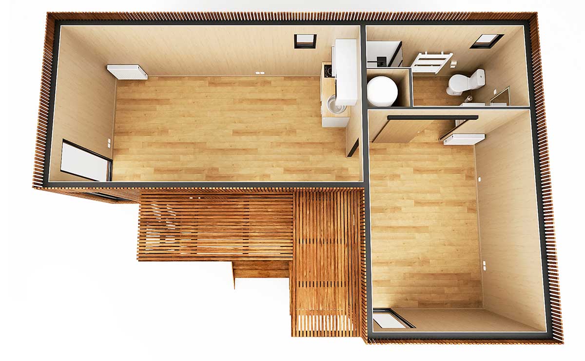 30L-top-vide.jpg Intérieur vide d'un studio de jardin de 30m2 en L