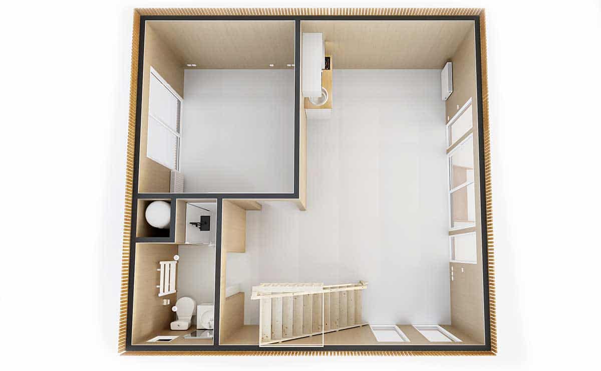 40t-top-vide.jpg Intérieur d'un studio de jardin de 40m2 en duplex