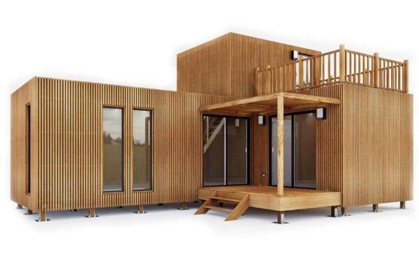 Studio de jardin en bois de 50m2 avec une tropézienne
