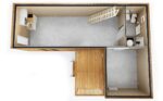 Intérieur d'un studio de jardin en duplex de 50m2