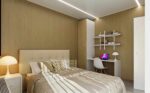 Chambre aménagée dans un studio de jardin de 50m2
