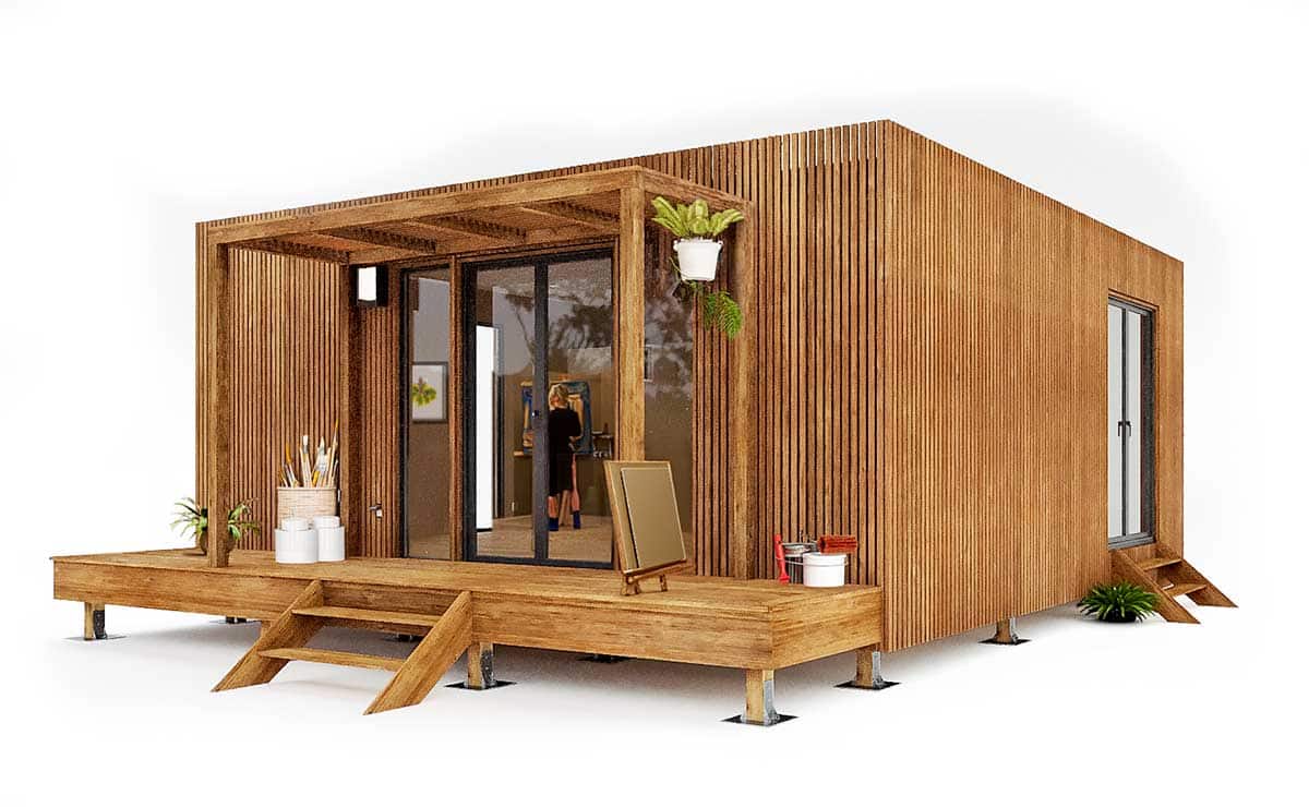 Atelier-artiste-40m2.jpg Un atelier d'artiste en bois de 40m2