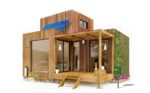 Une maison autonome en bois de 35m3 avec une mezzanine