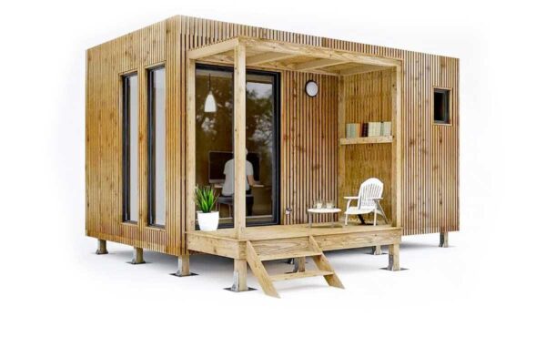 Un bureau de jardin en bois de 15m2